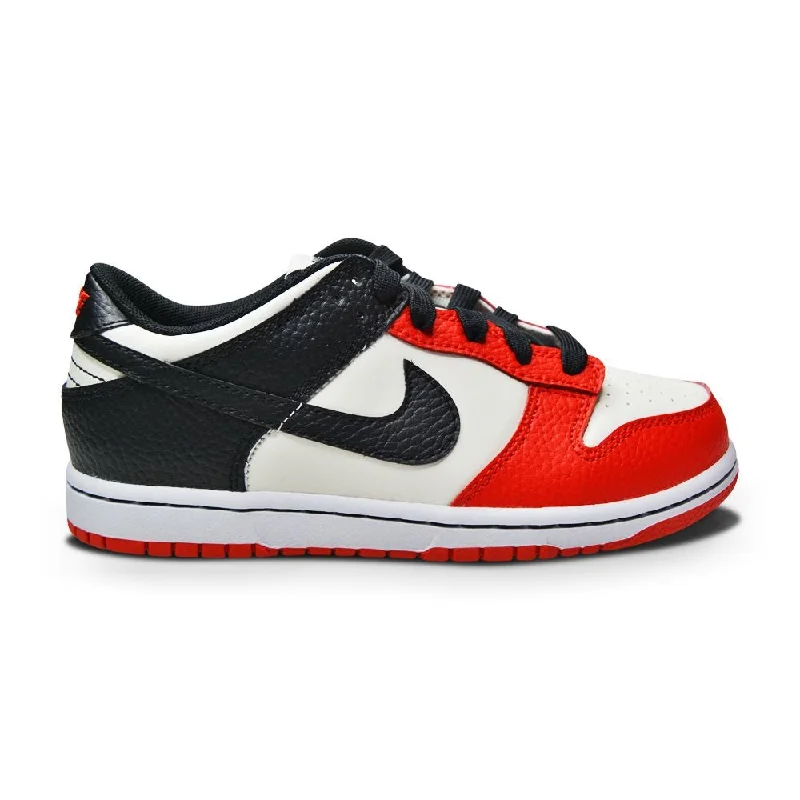 Kids Nike Dunk Low (PS) - DC9564 100-  Sail Black Chile Red