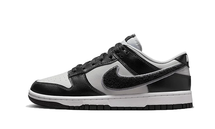 Nike Dunk Low Chenille Swoosh Black Grey