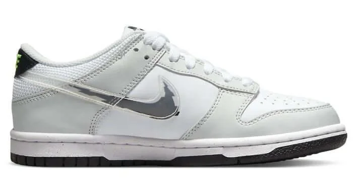 Nike Dunk Low 'Glitch Swoosh White Grey' (GS)